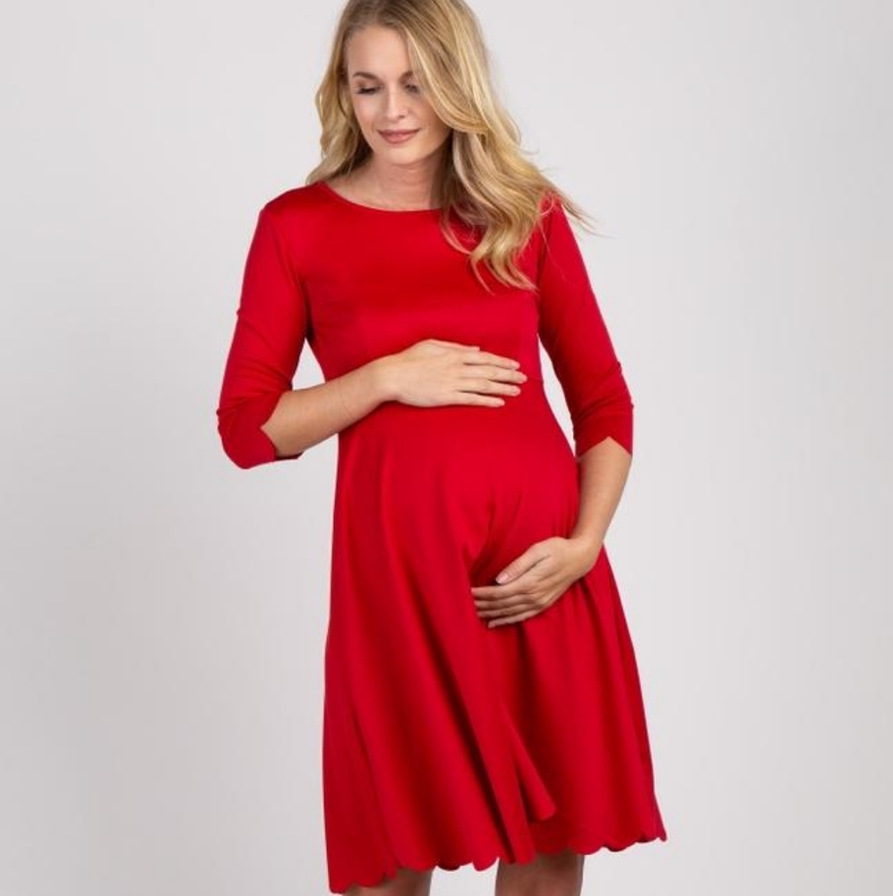 Pinkblush Scalloped Hem Dress